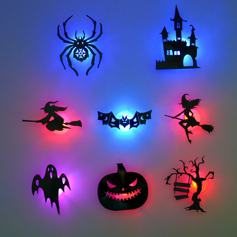 🎃 Most 50% kedvezménnyel! Halloween-i, sötétben világító falmatricák – 3D-s sziluettek, öntapadósak és sötétben világítanak – kiválóan alkalmasak bulikra, hálószobákba és előszobákba 🦇✨