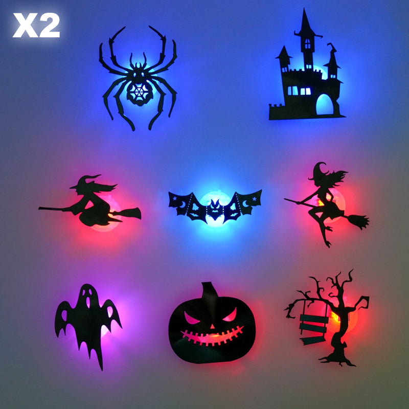 🎃 Most 50% kedvezménnyel! Halloween-i, sötétben világító falmatricák – 3D-s sziluettek, öntapadósak és sötétben világítanak – kiválóan alkalmasak bulikra, hálószobákba és előszobákba 🦇✨