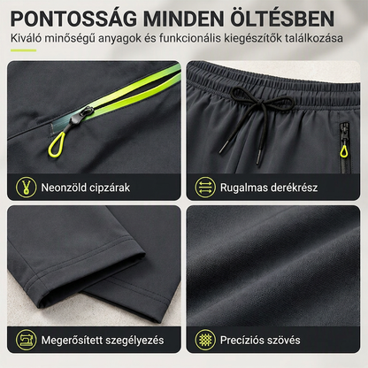 Női sportos szabadidőnadrág cipzáras zsebekkel